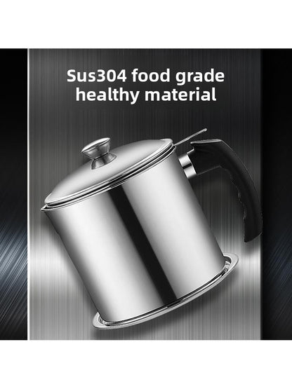 Oil filter pot with mesh strainer — view 2