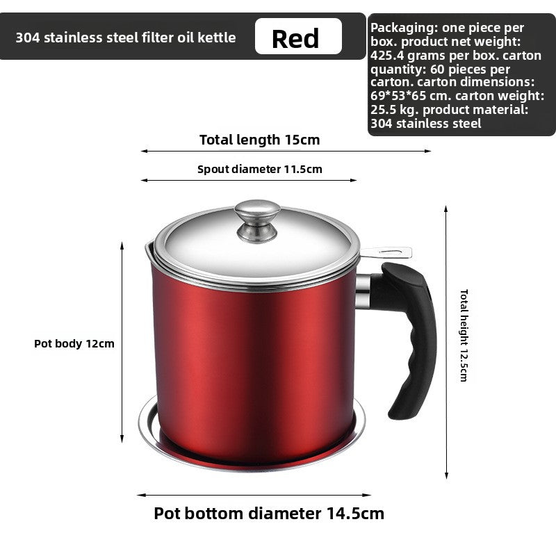 Oil filter pot with mesh strainer — view 7
