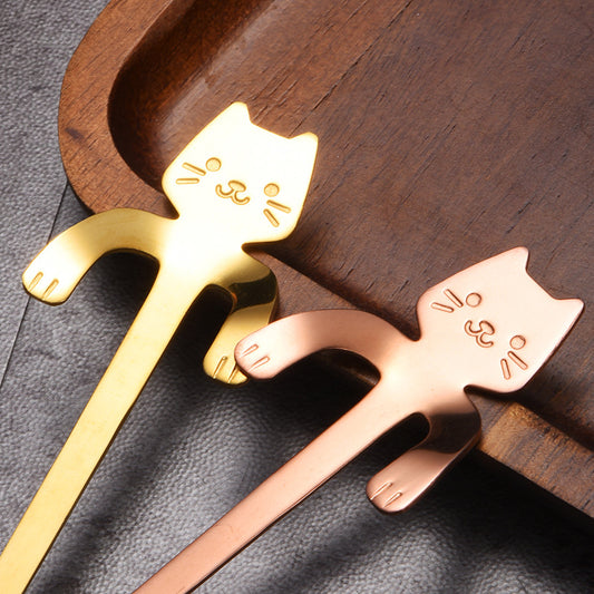 Cartoon cat stainless steel spoon — view 2