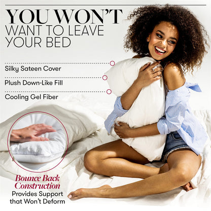 Hotel-grade bed pillow — view 2