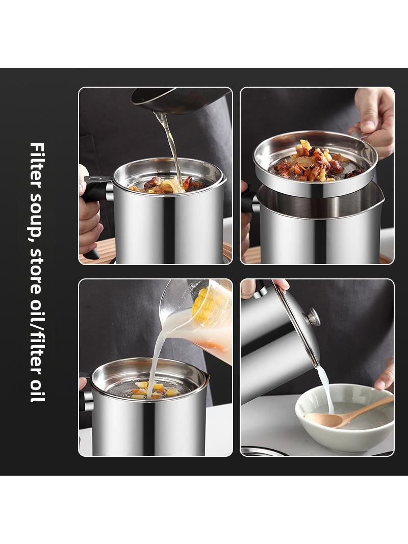 Oil filter pot with mesh strainer — view 4