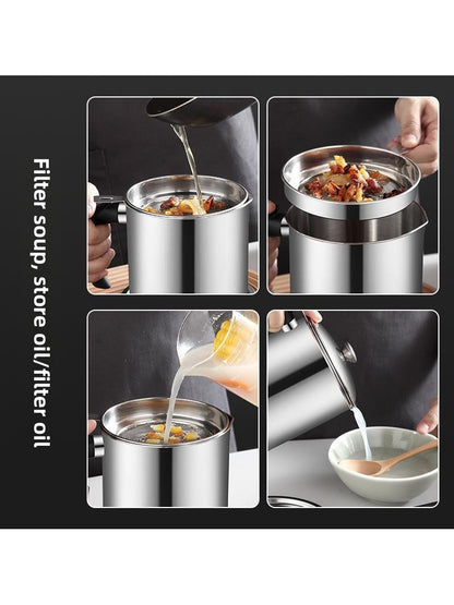Oil filter pot with mesh strainer — view 4