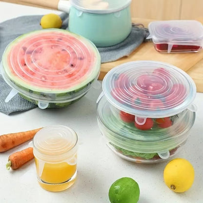 Stretch silicone food lids set of 6