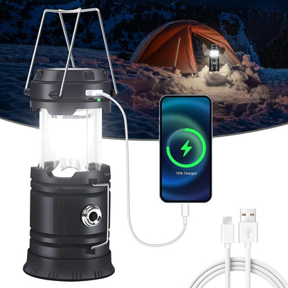 Portable Solar USB Camping Lantern Light