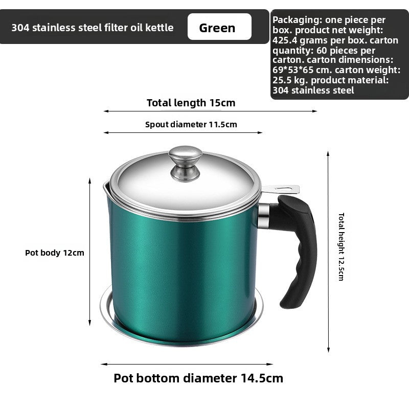 Oil filter pot with mesh strainer — view 8