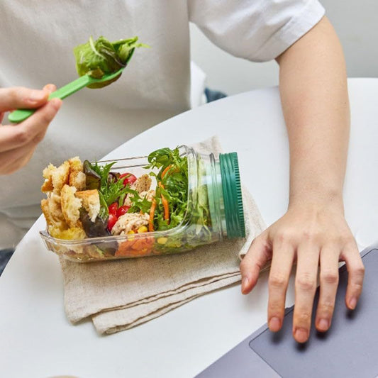 Leakproof salad meal prep container with lid