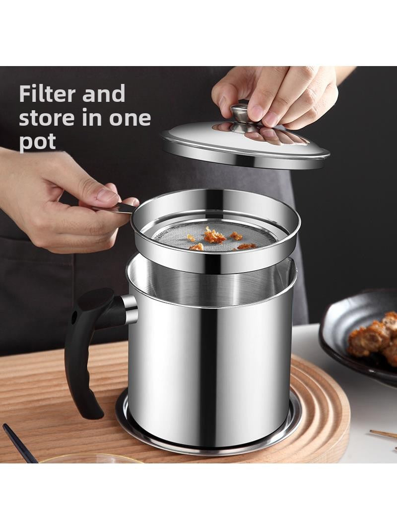Oil filter pot with mesh strainer — view 3