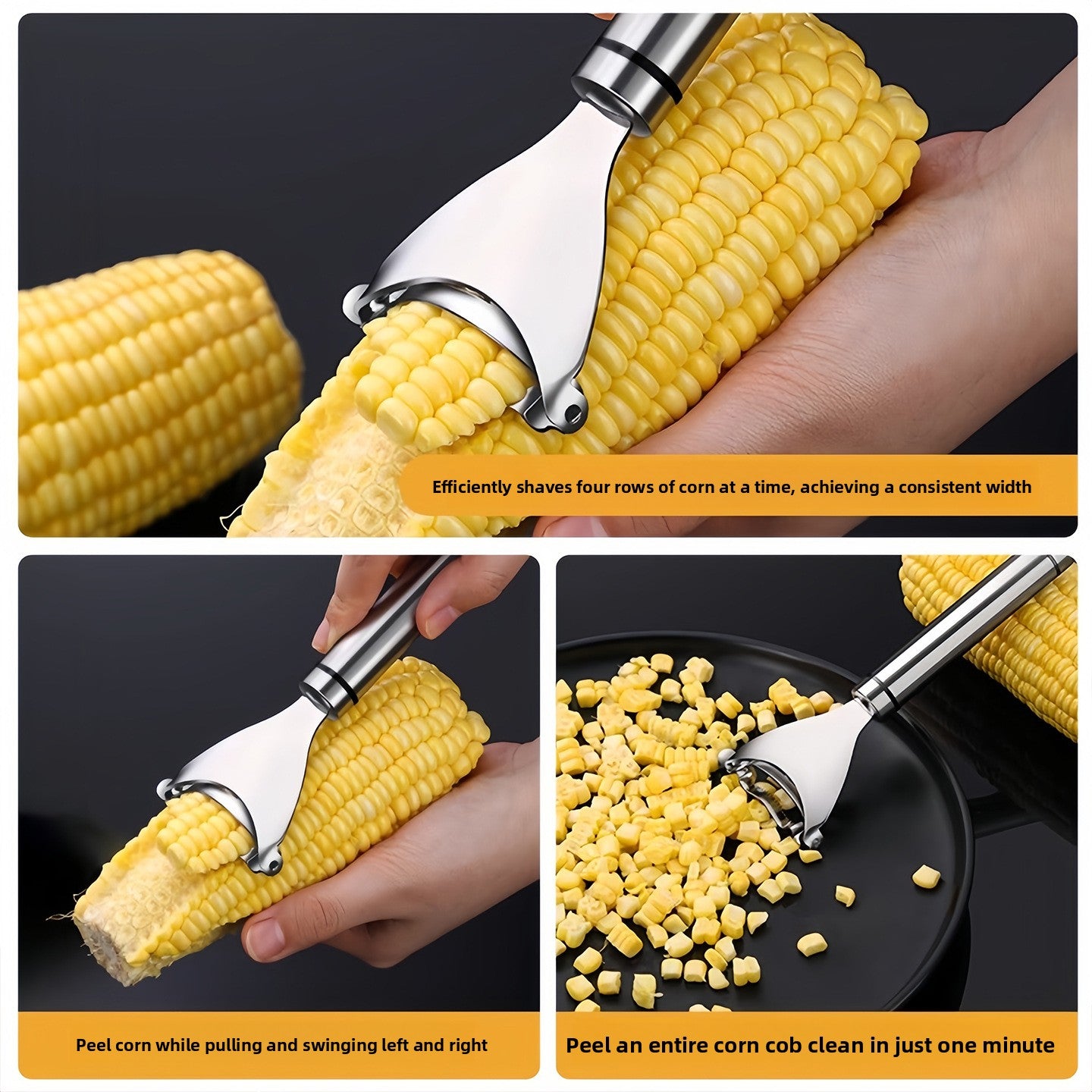 Stainless Steel Corn Peeler and Kernel Separator