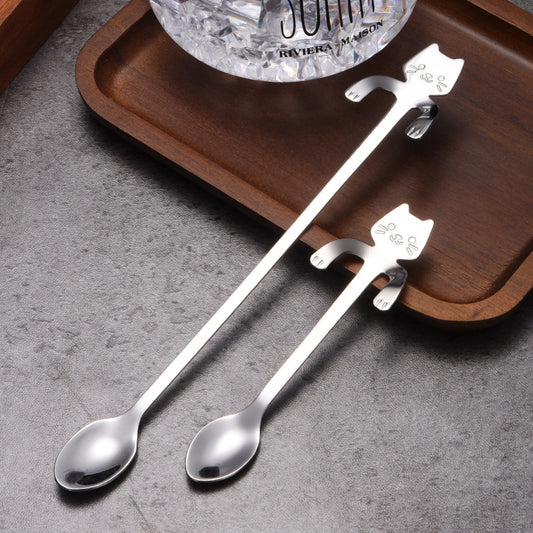 Cartoon cat stainless steel spoon
