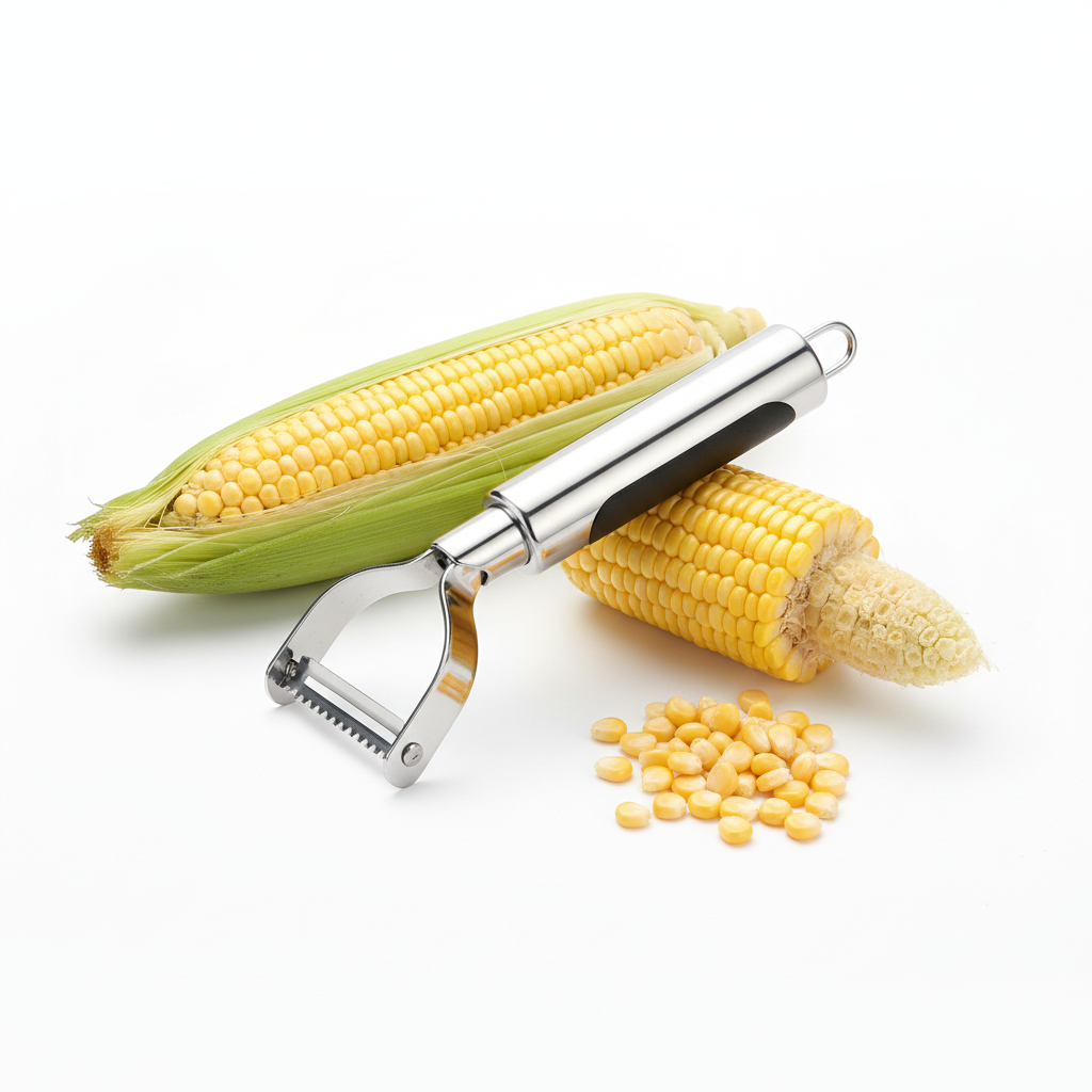 Stainless Steel Corn Stripper and Cob Peeler